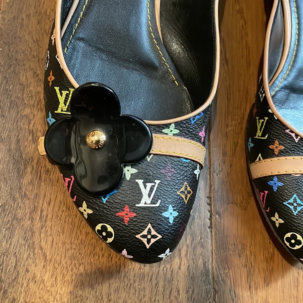 Louis Vuitton Murakami Multicolor Monogram Fleur Flats